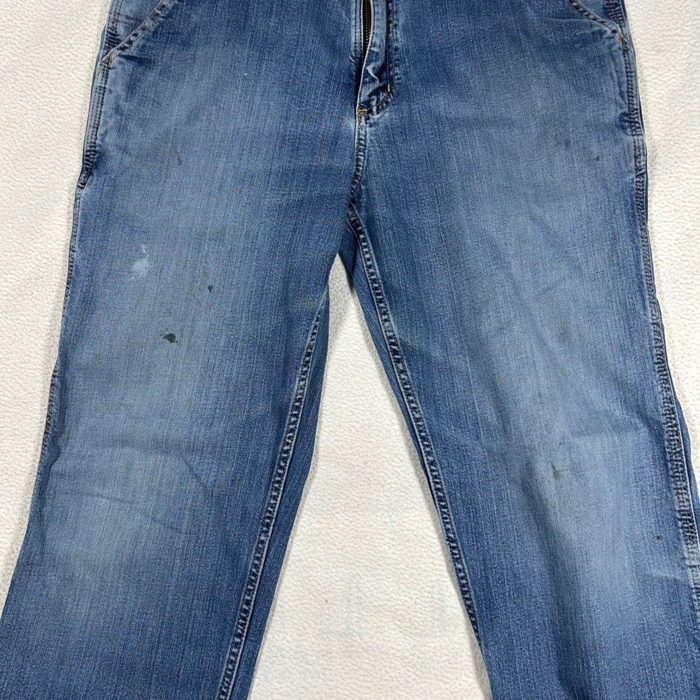 Carhartt Carpenter Jeans Mens 36x32 Blue Relaxed Fit Utility Denim Work Pants - Picture 3 of 9